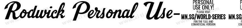 Rodwick Personal Use字体转换